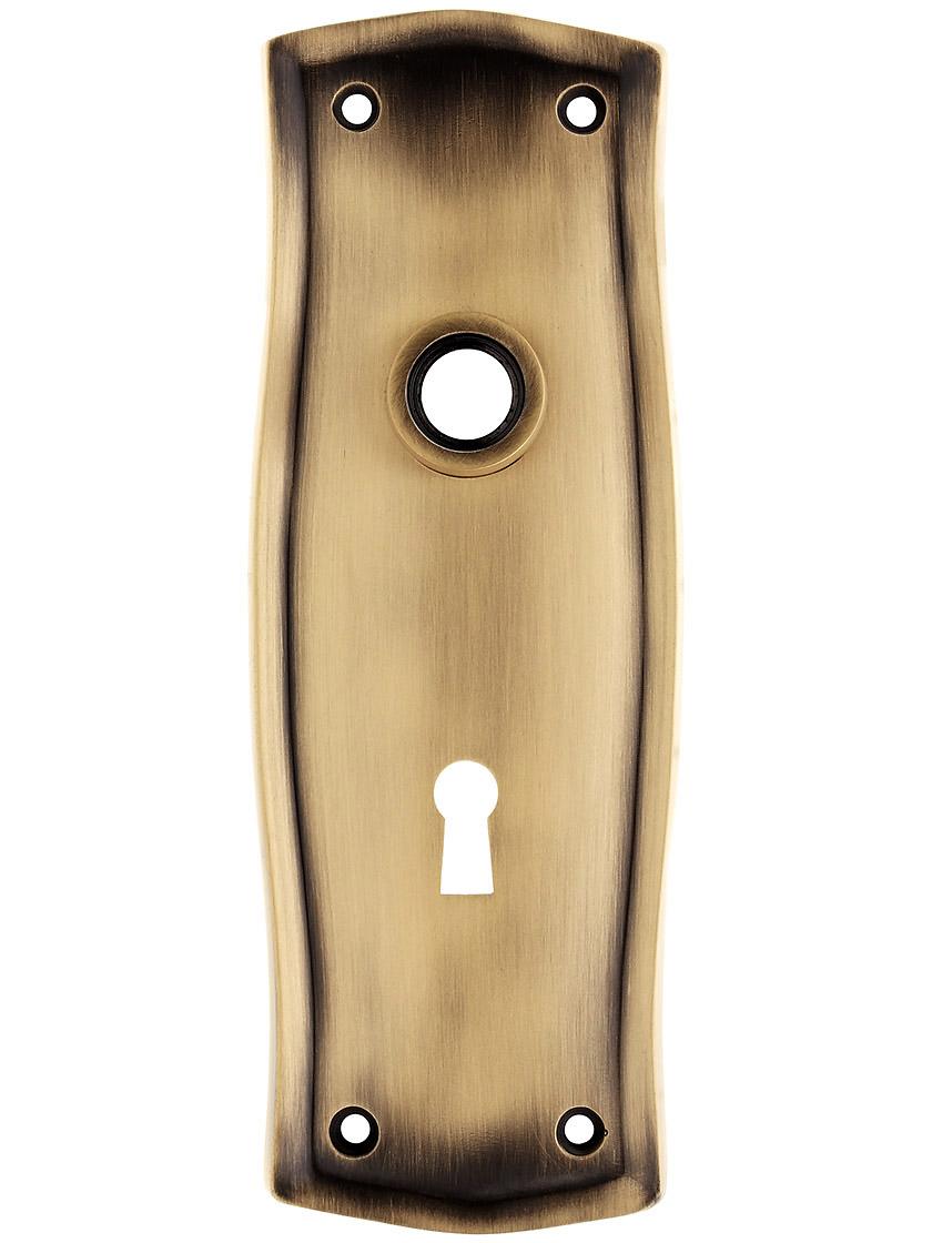 Prairie Style Forged Brass Back Plate With Keyhole
